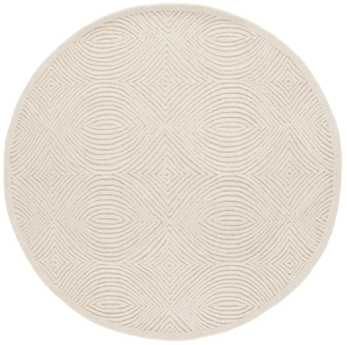 TEXTURAL 104 IVORY 6' x 6' Round Round Rug