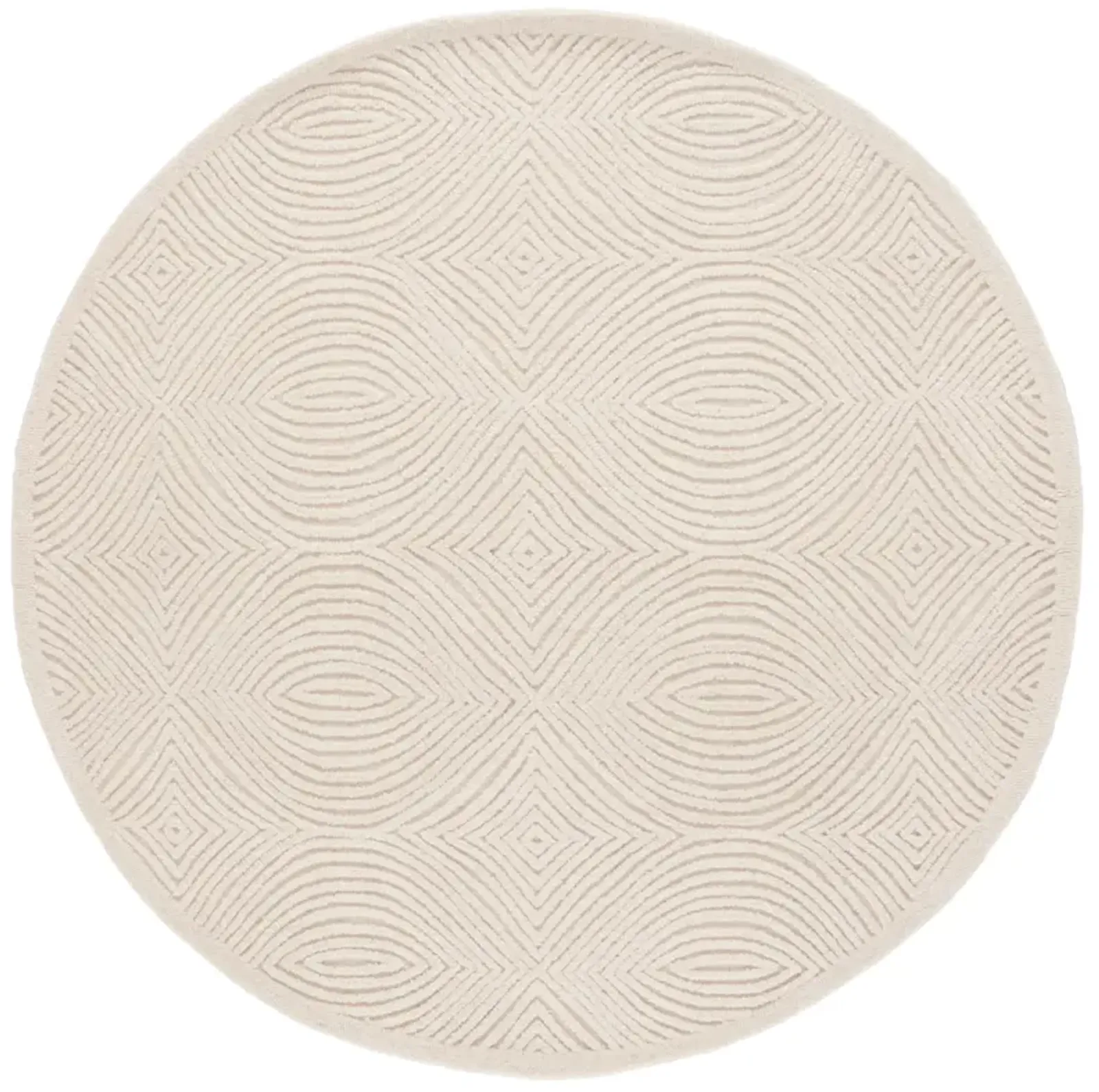 TEXTURAL 104 IVORY 6' x 6' Round Round Rug