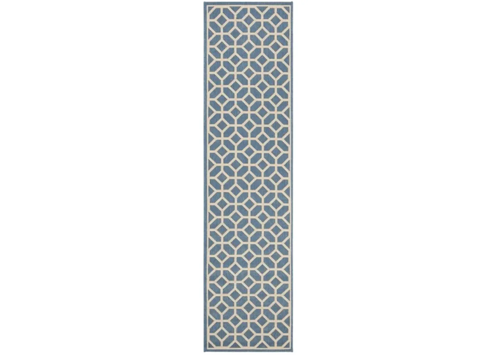 Safavieh BEACH HOUSE Collection BHS127M-28 Blue / Creme 2'-2" X 8'