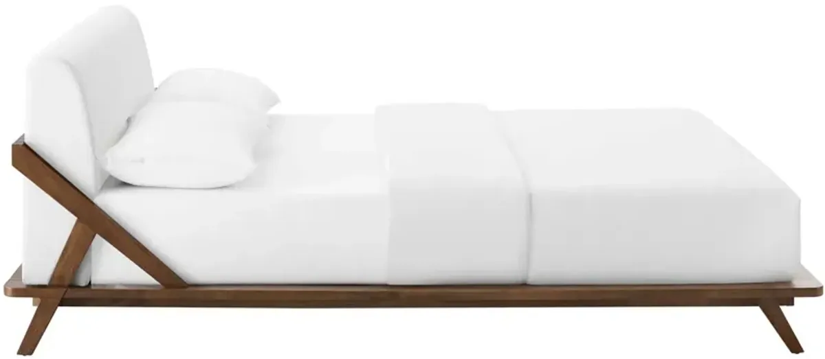 Luella Queen Upholstered Fabric Platform Bed