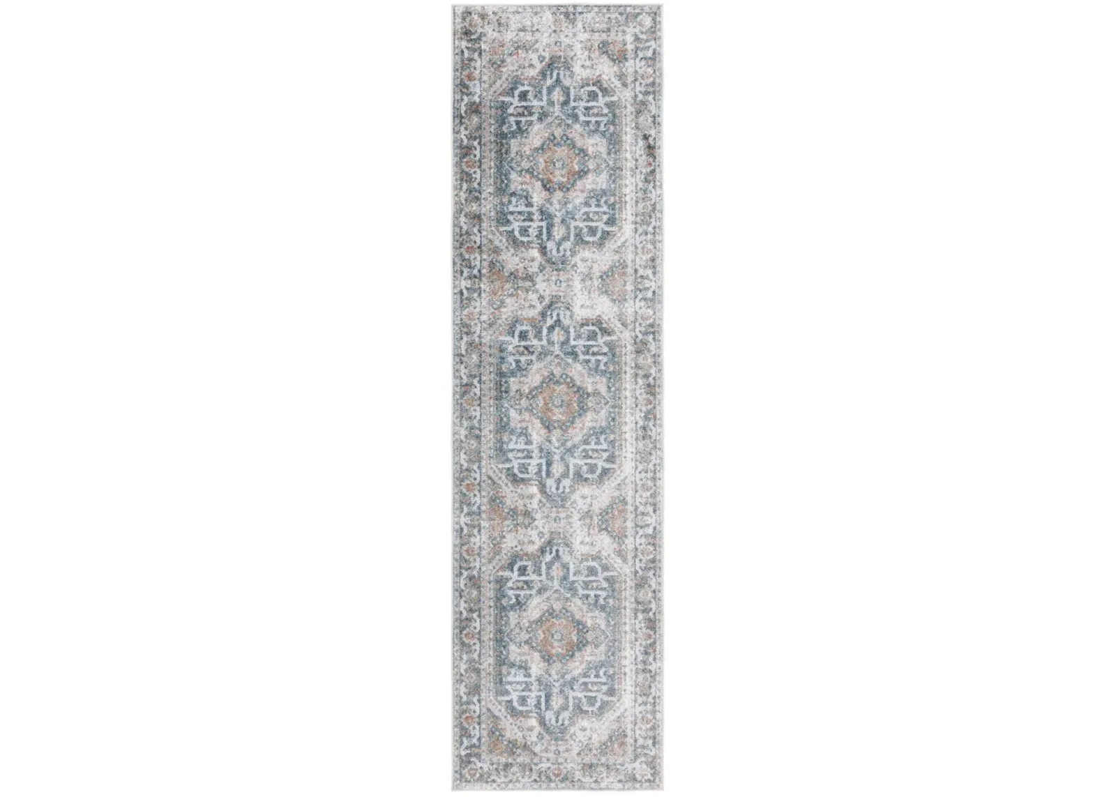 BALTIMORE 854 Blue 2'-2' X 8' Runner Rug