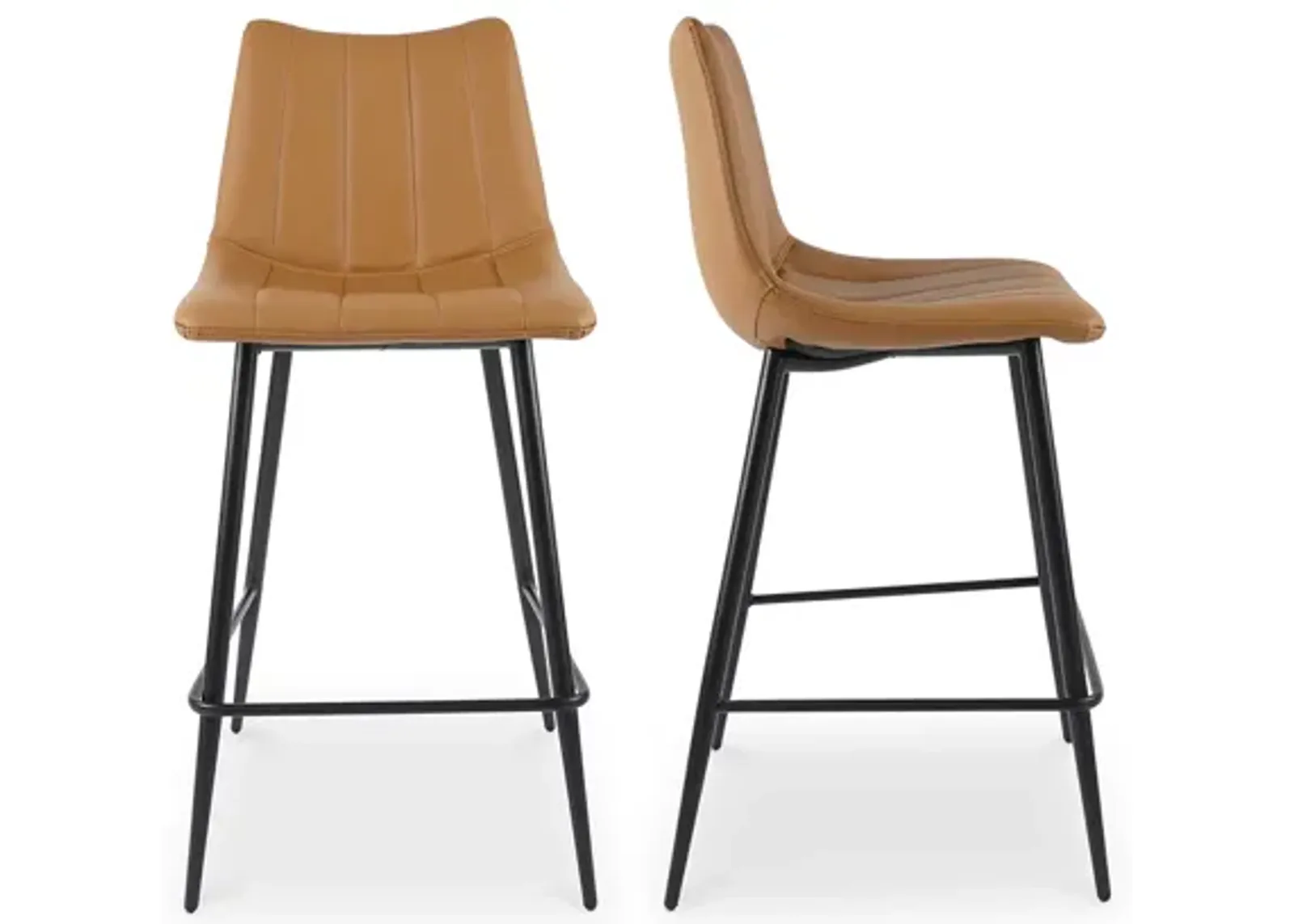 ALIBI COUNTER STOOL TAN-SET OF TWO