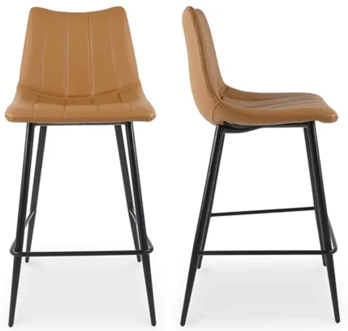 ALIBI COUNTER STOOL TAN-SET OF TWO