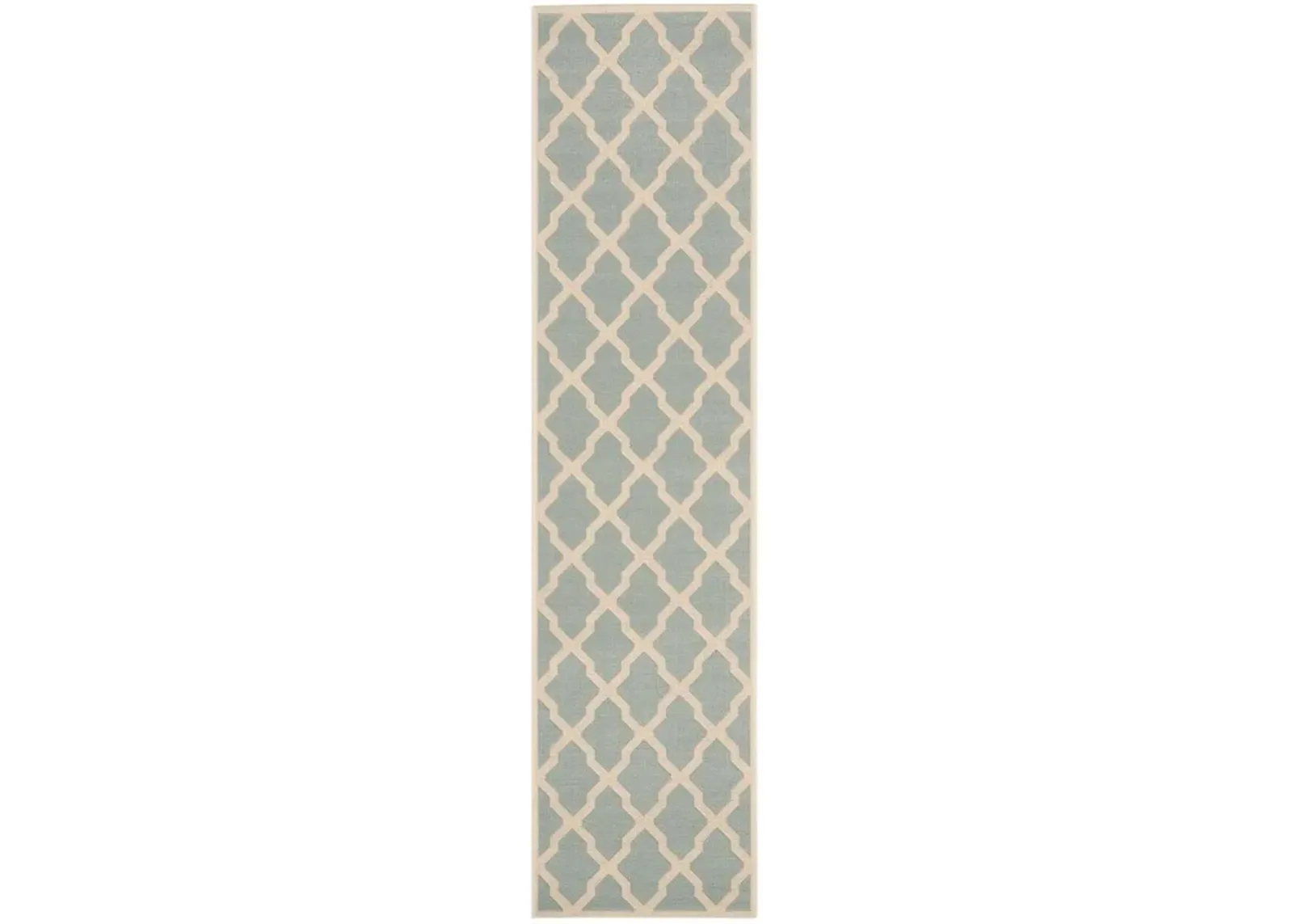 Safavieh BEACH HOUSE Collection BHS122K-28 Aqua / Cream 2'-2" X 8'