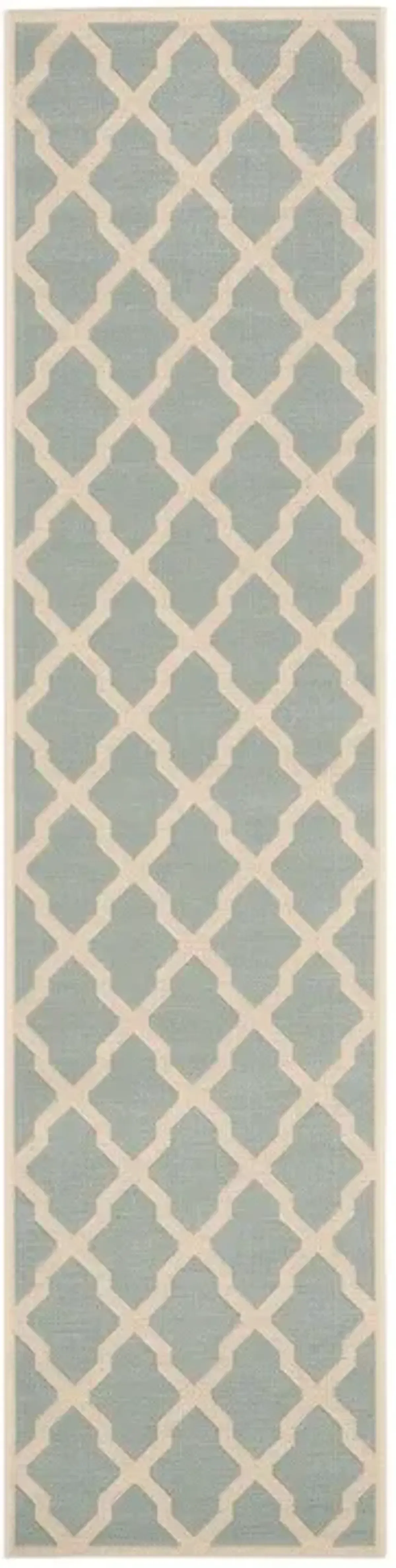 Safavieh BEACH HOUSE Collection BHS122K-28 Aqua / Cream 2'-2" X 8'