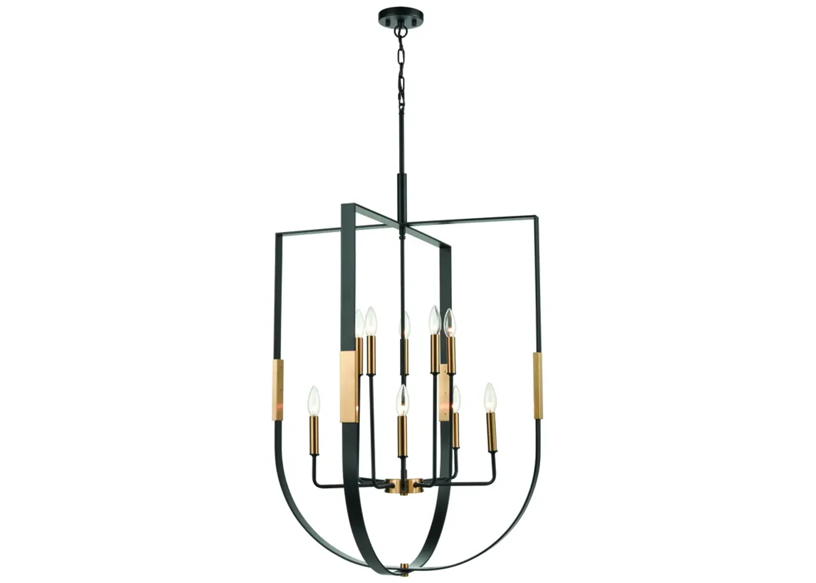 Heathrow 28" Wide 10-Light Chandelier - Matte Black