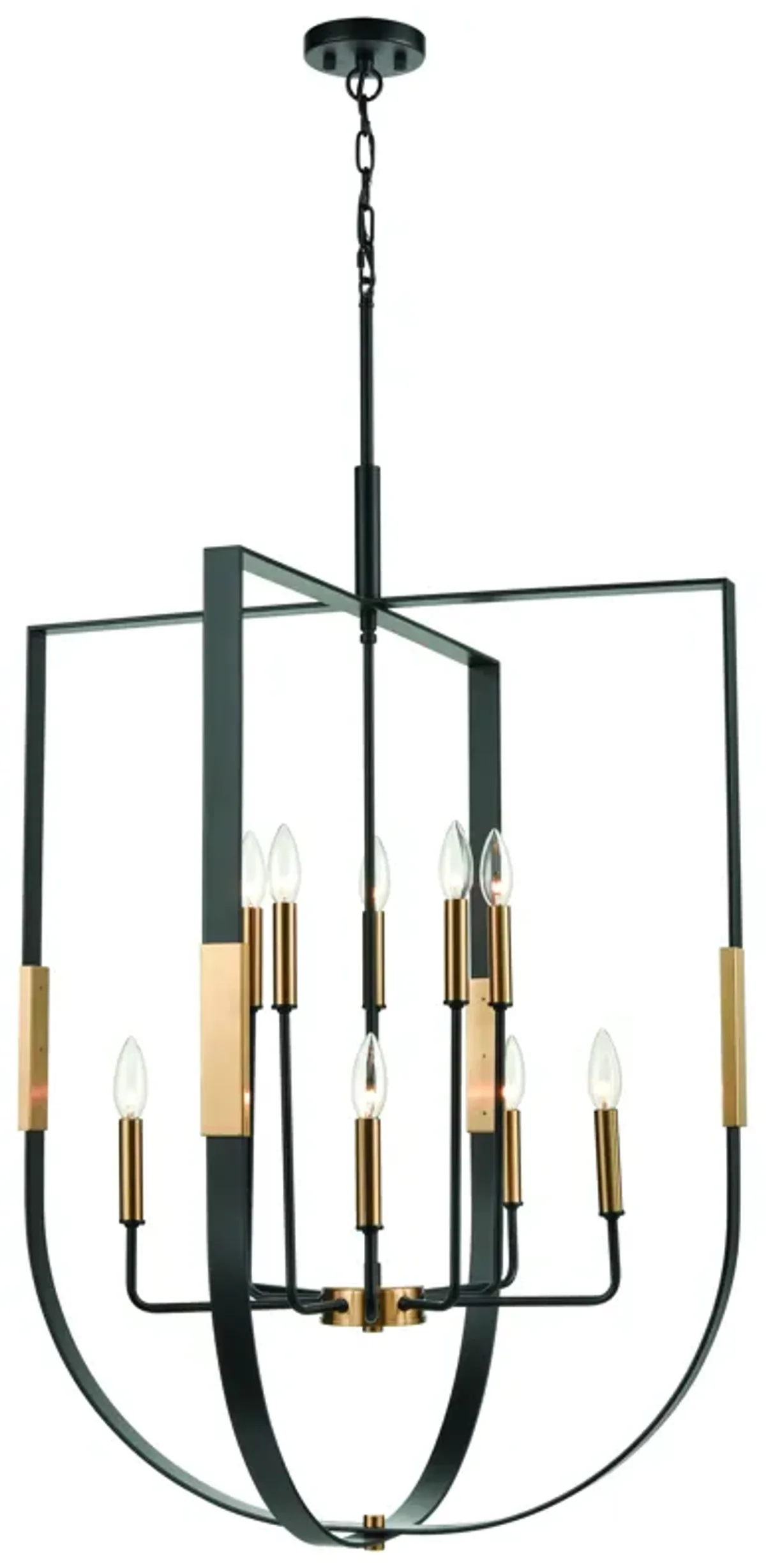 Heathrow 28" Wide 10-Light Chandelier - Matte Black