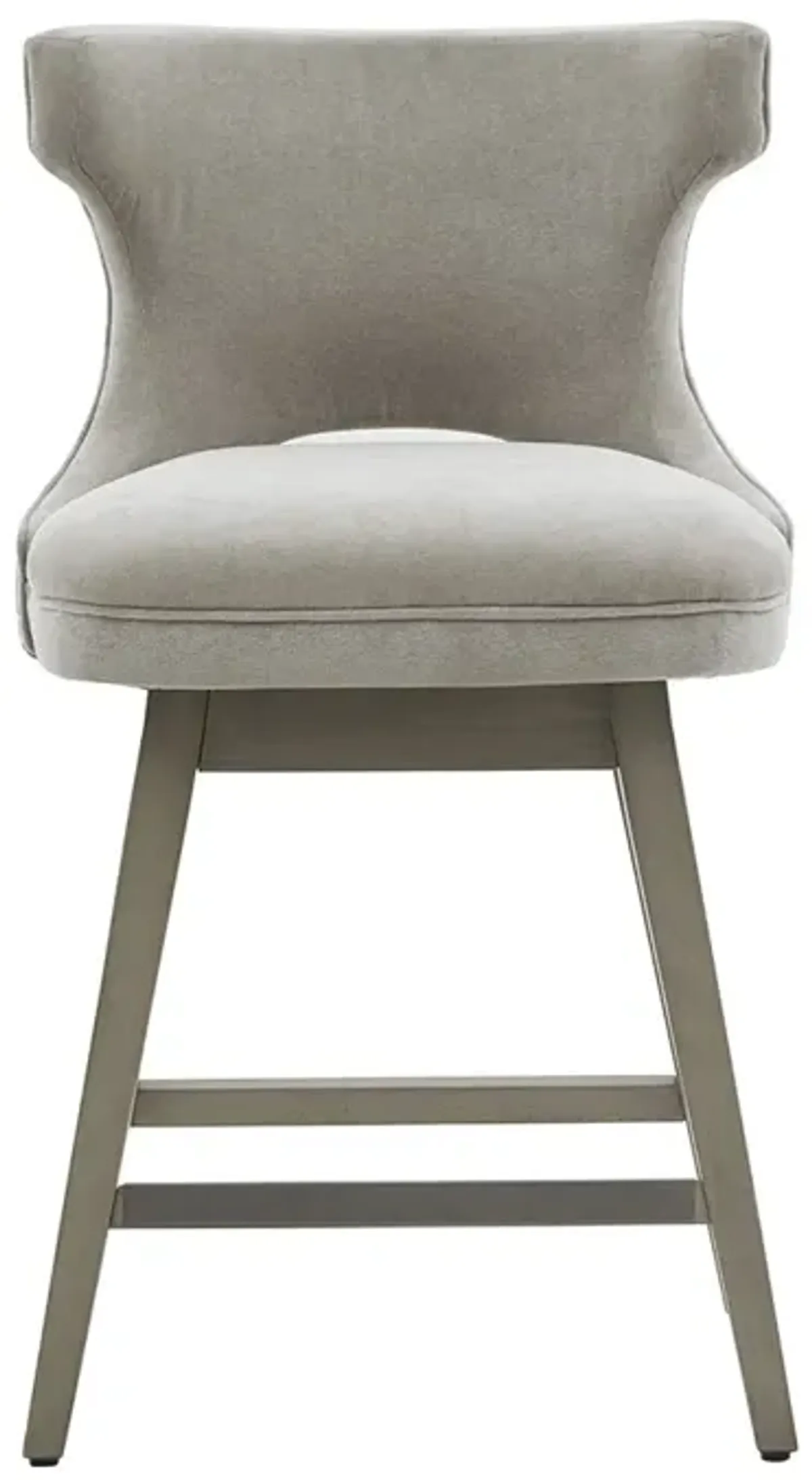 Madison Park Emmett Light Grey 25.75" Swivel Counter Stool