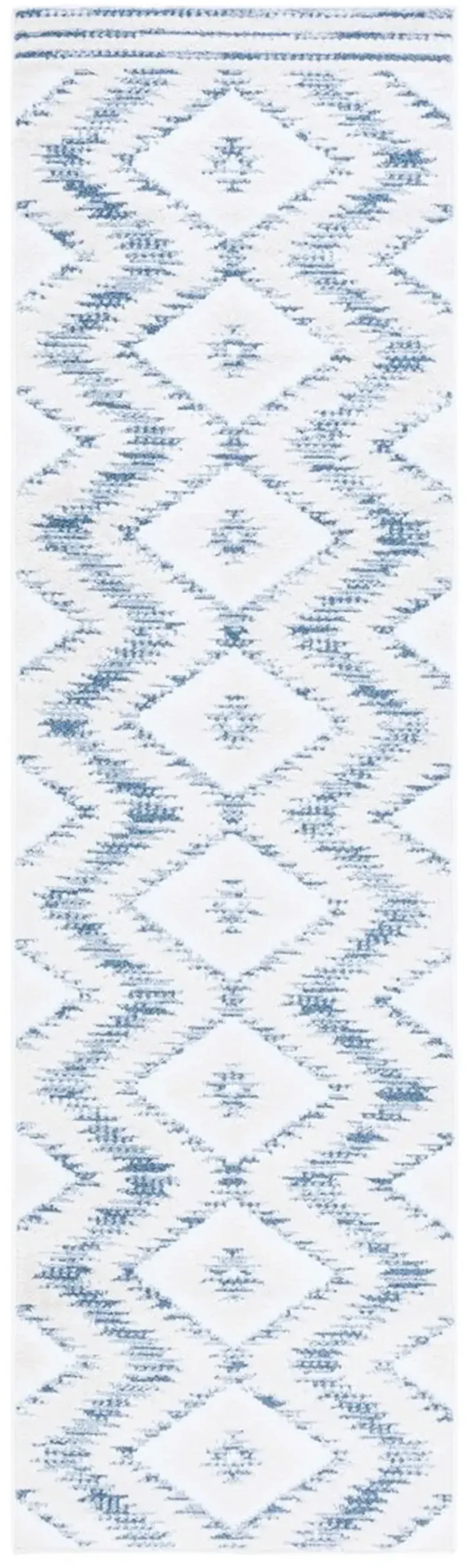 ALAMO 737 Blue 2'-2' X 8' Runner Rug