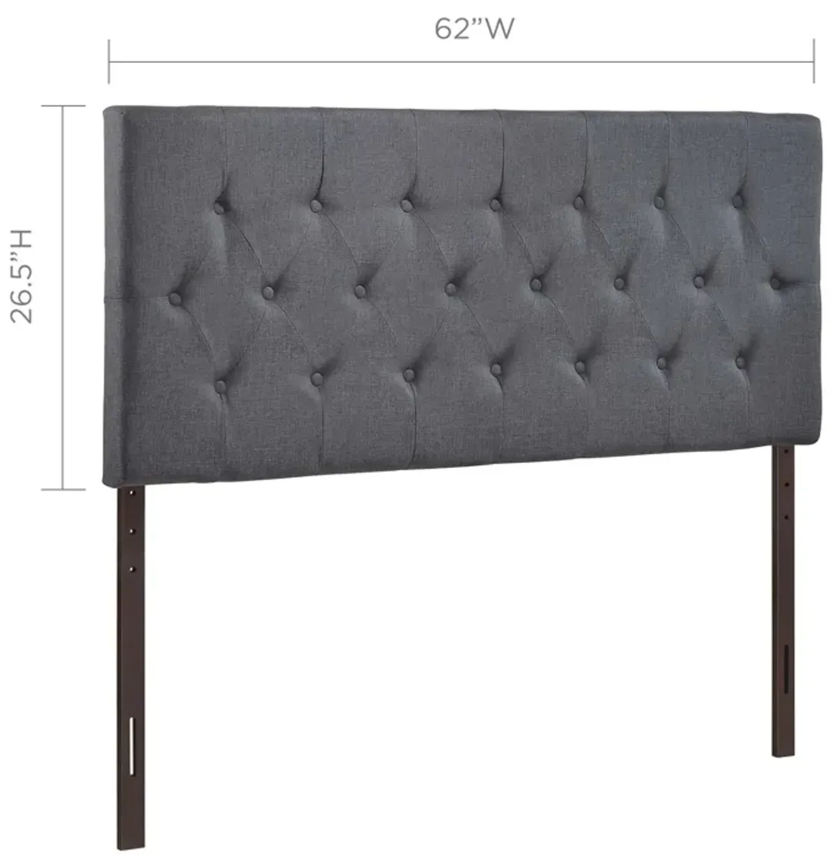 Clique Queen Upholstered Fabric Headboard