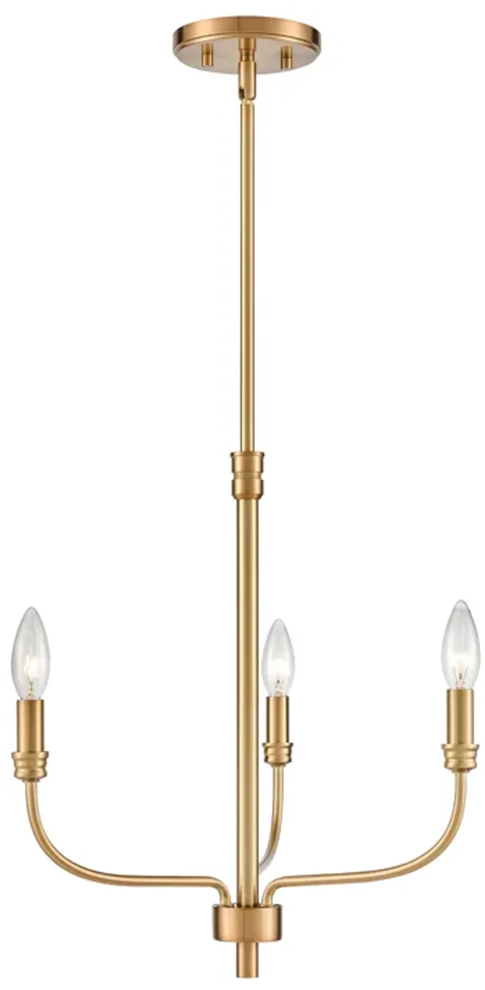 Newland 17" Wide 3-Light Chandelier - Satin Brass