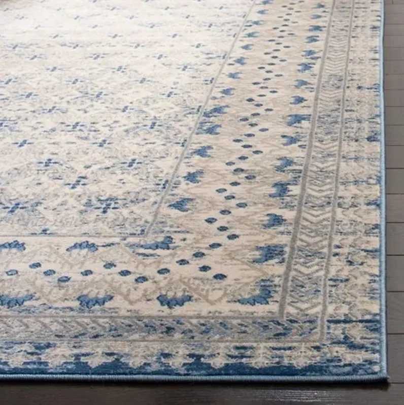 Brentwood 899 Light Grey / Blue 3' X 5' Small Rectangle Powerloomed Rug