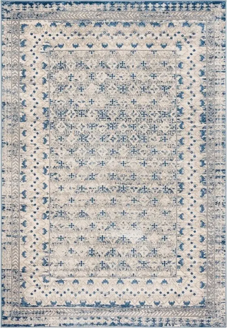 Brentwood 899 Light Grey / Blue 3' X 5' Small Rectangle Powerloomed Rug