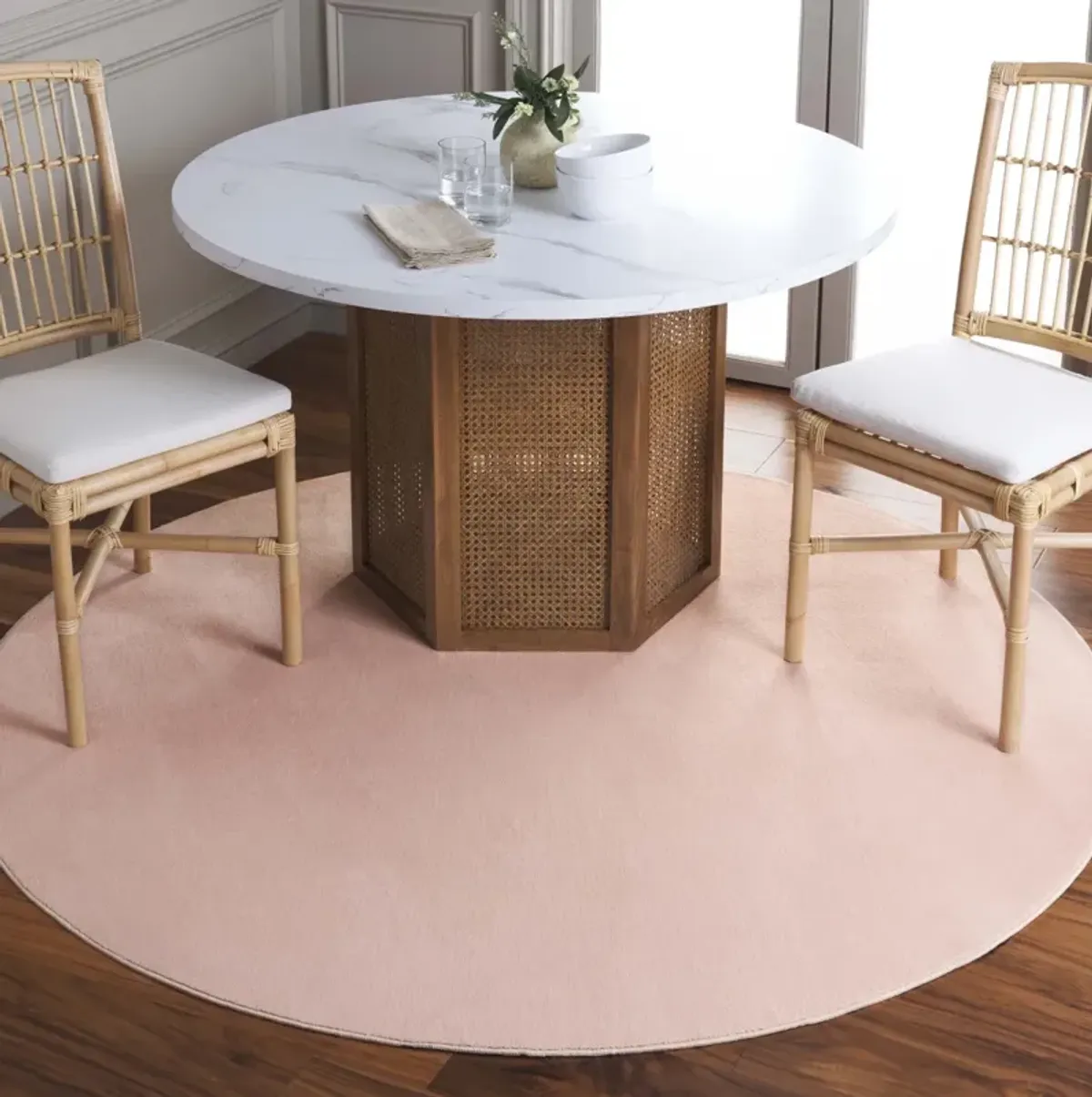 LOFT 315 PEACH 6' x 6' Round Round Rug