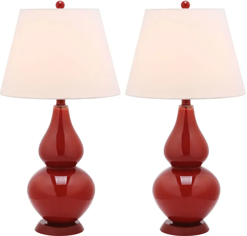 Cybil 26-Inch H Double Gourd Lamp - Set of 2