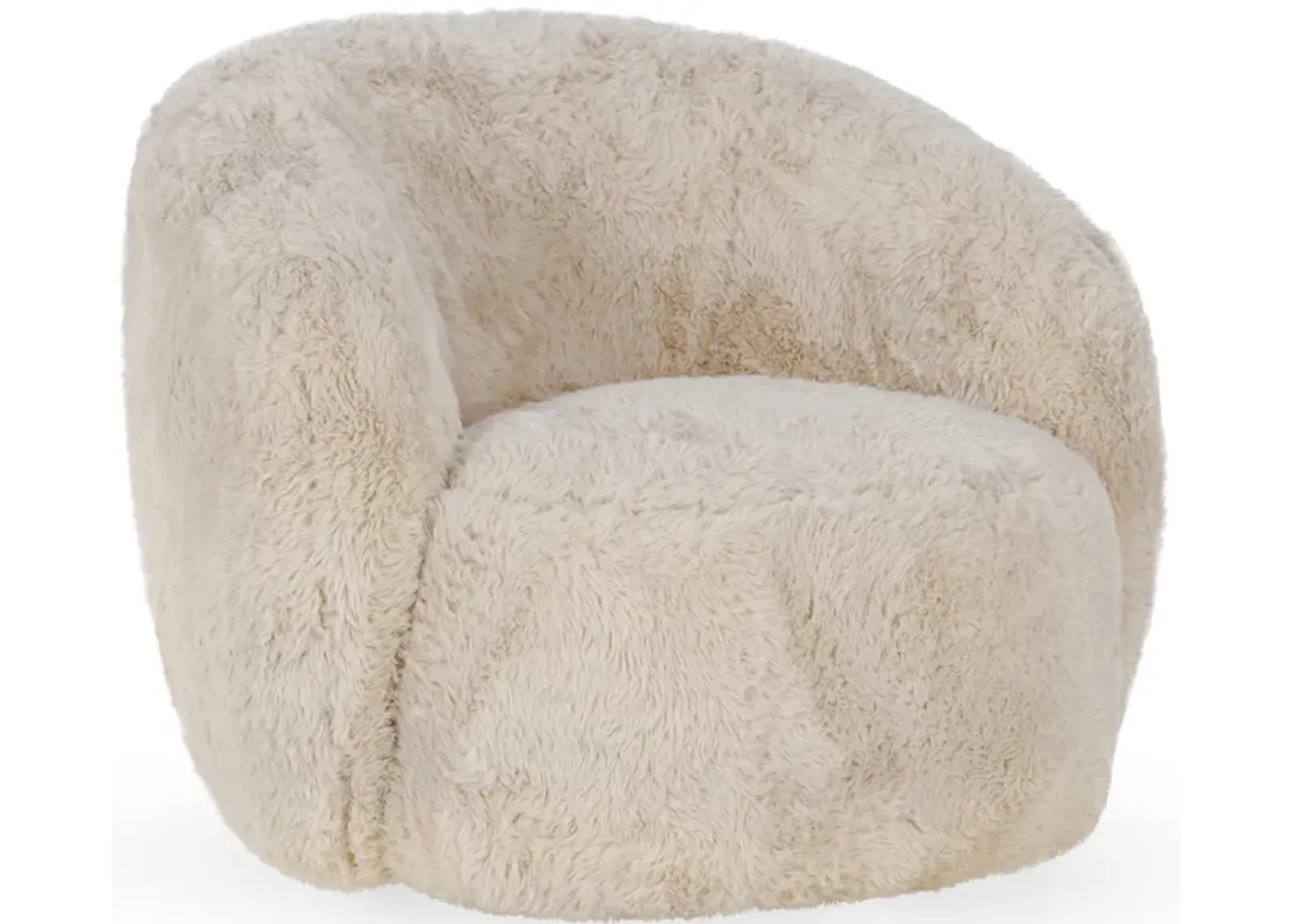 Adley Plush Swivel Accent Chair Sand