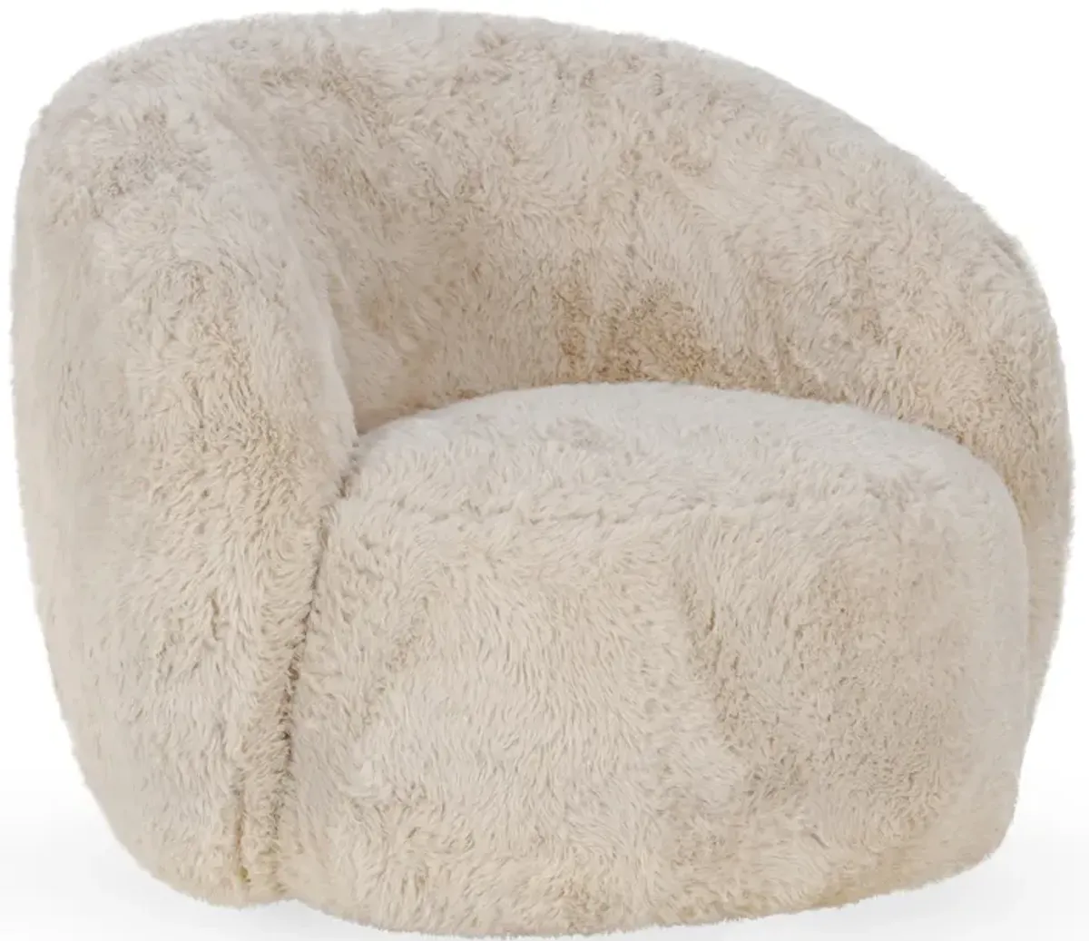 Adley Plush Swivel Accent Chair Sand