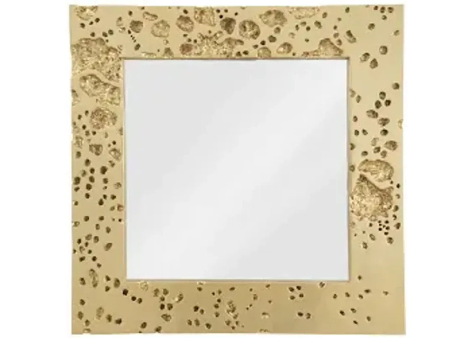 splotch mirror, gold leaf