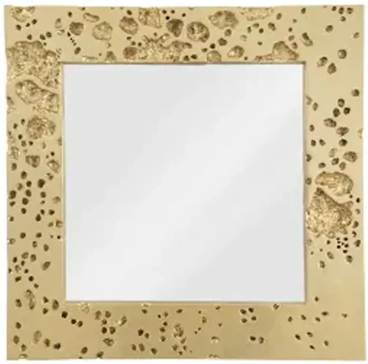 splotch mirror, gold leaf