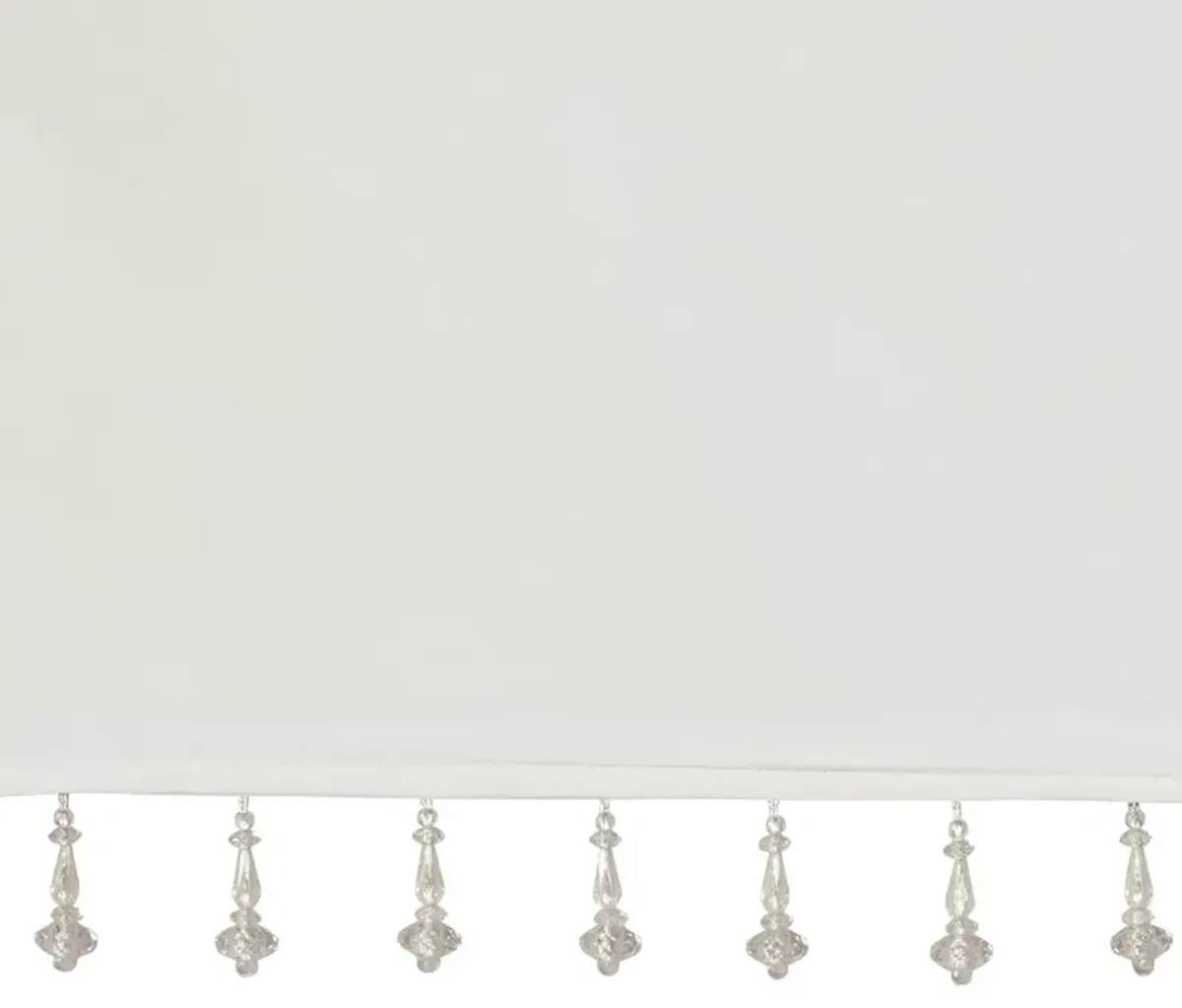 Madison Park Emilia White Lightweight Faux Silk Valance With Beads