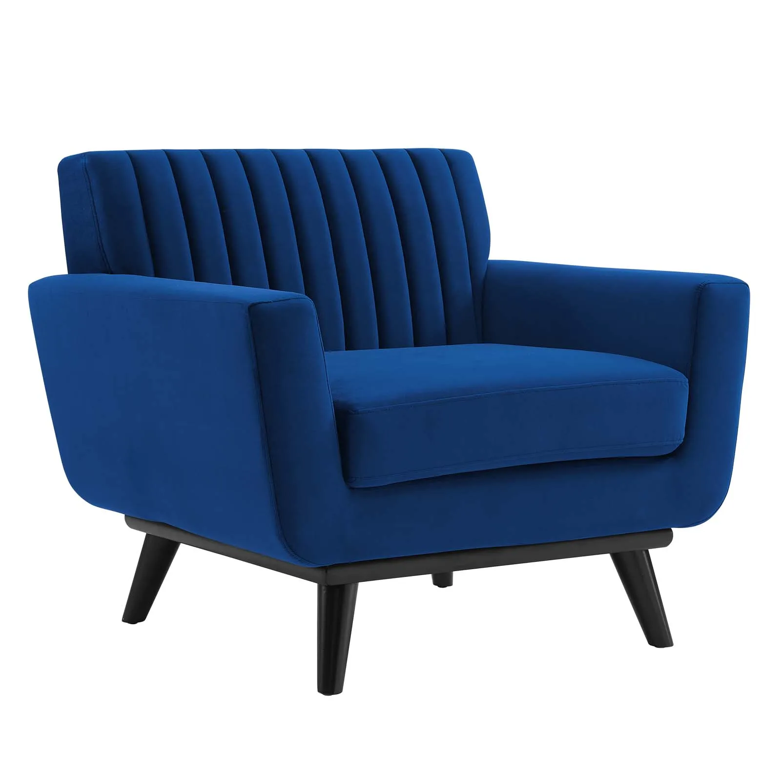 Engage Channel Tufted Performance Velvet Armchair