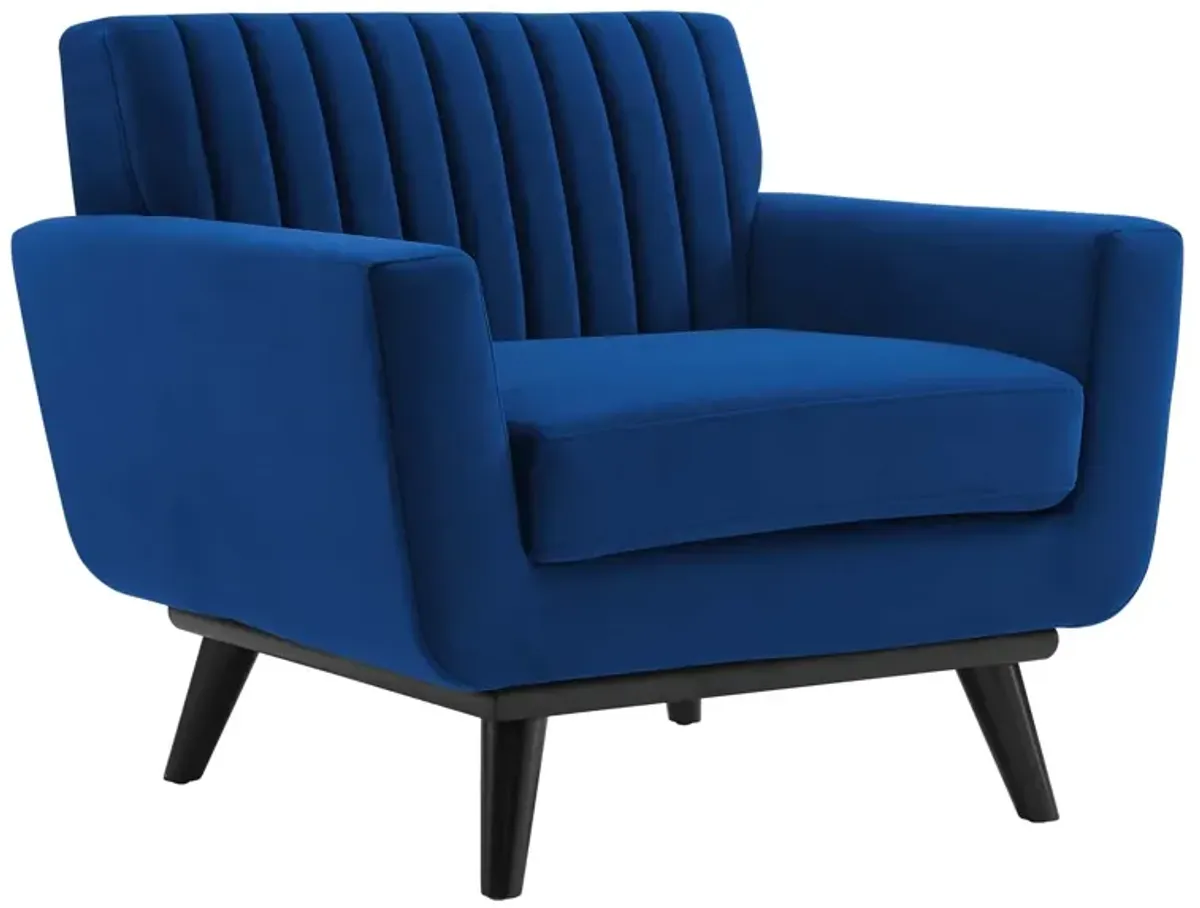 Engage Channel Tufted Performance Velvet Armchair