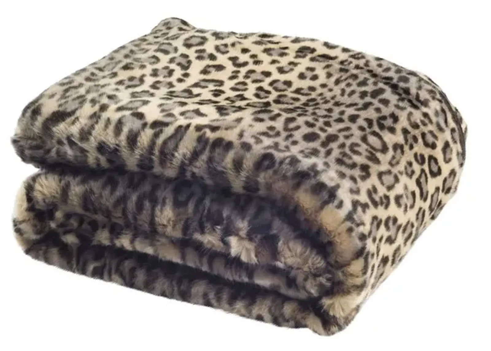 Faux Black Leopard Throw