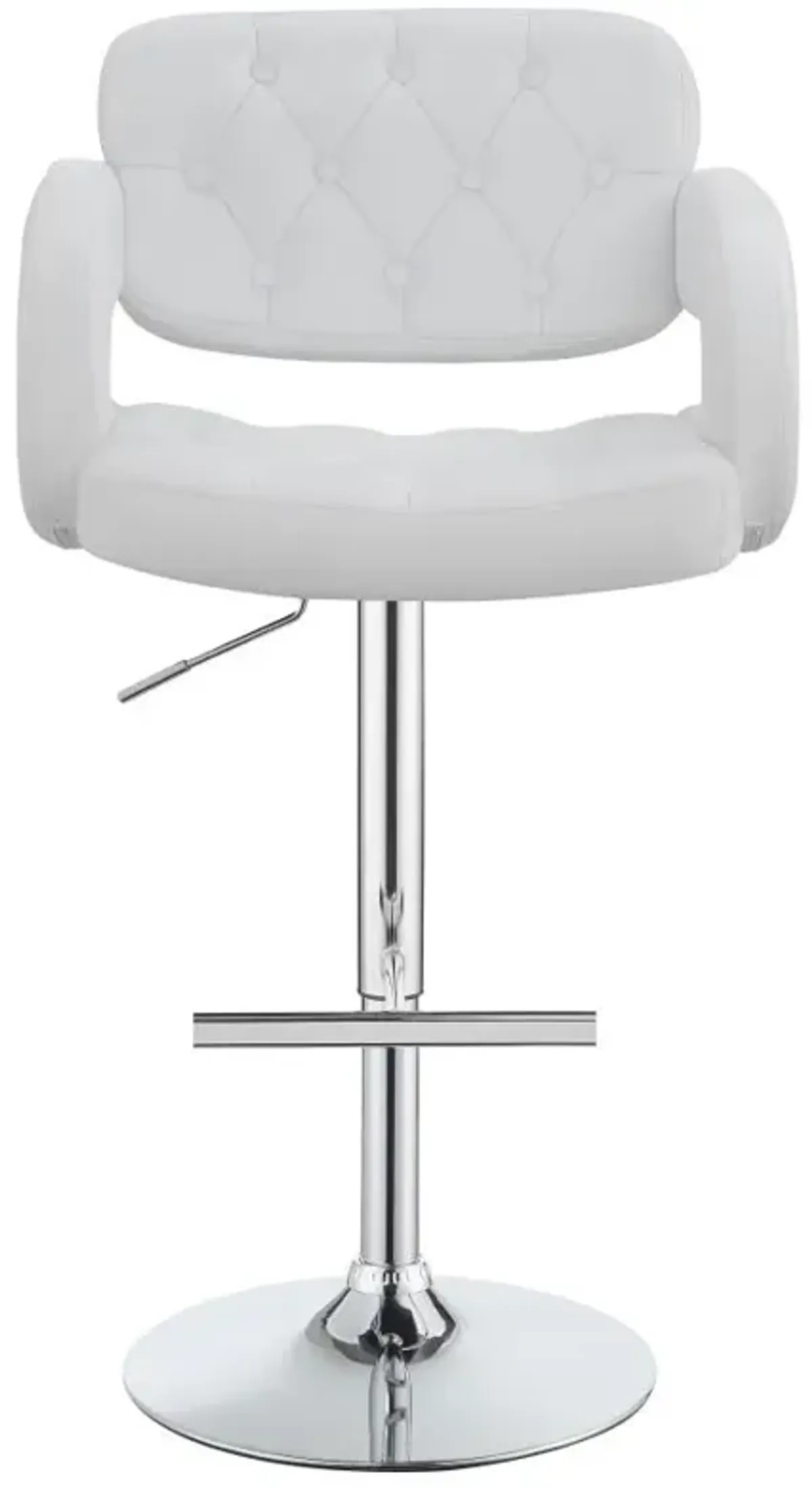 Brandi Adjustable Bar Stool Chrome and White