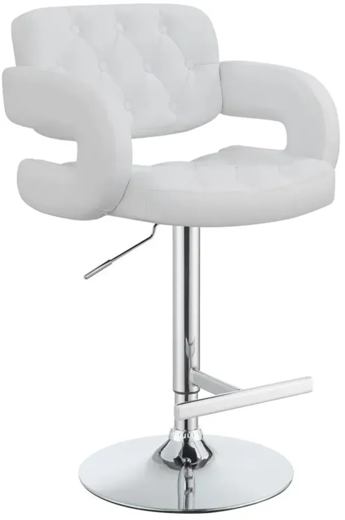 Brandi Adjustable Bar Stool Chrome and White