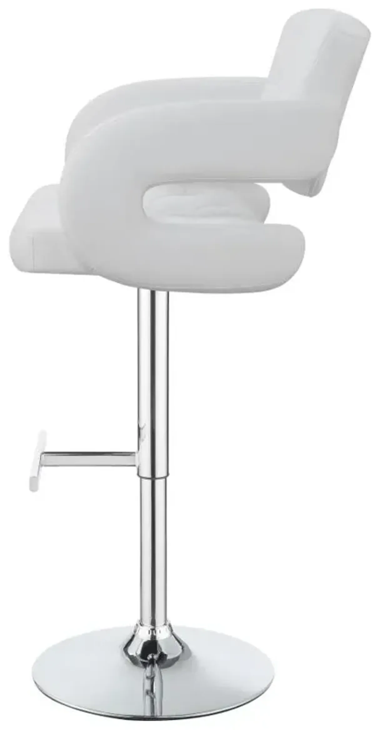 Brandi Adjustable Bar Stool Chrome and White