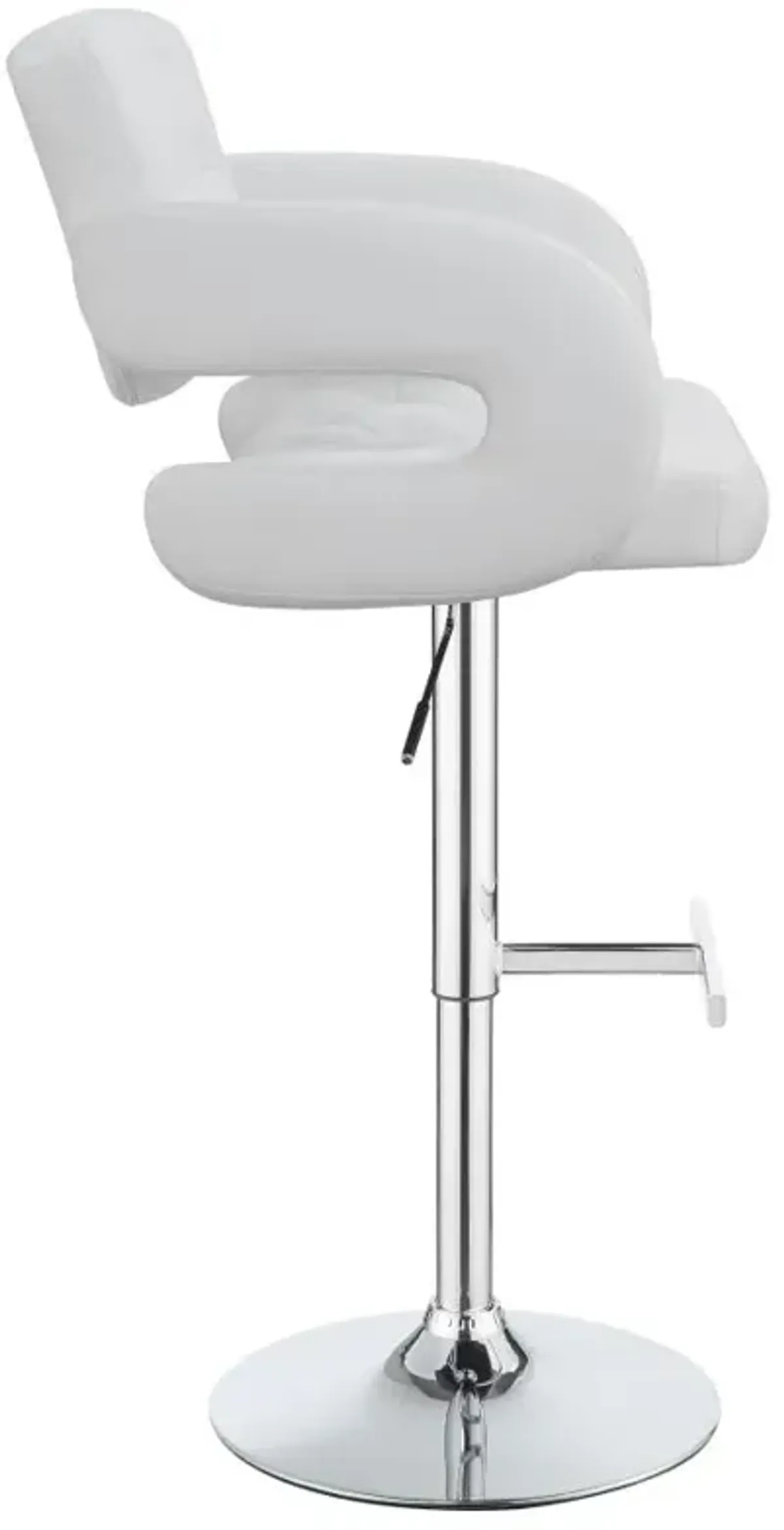 Brandi Adjustable Bar Stool Chrome and White