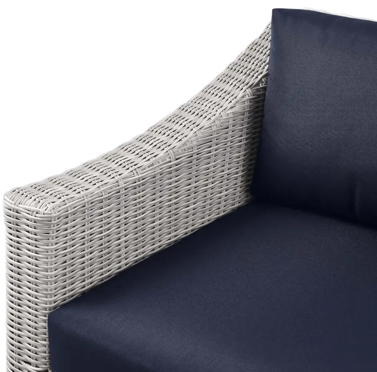 Conway Outdoor Patio Wicker Rattan Left-Arm Chair