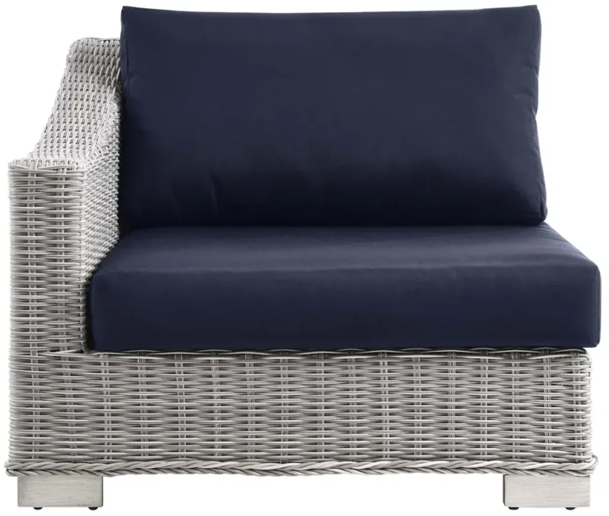 Conway Outdoor Patio Wicker Rattan Left-Arm Chair