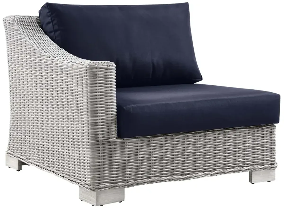 Conway Outdoor Patio Wicker Rattan Left-Arm Chair