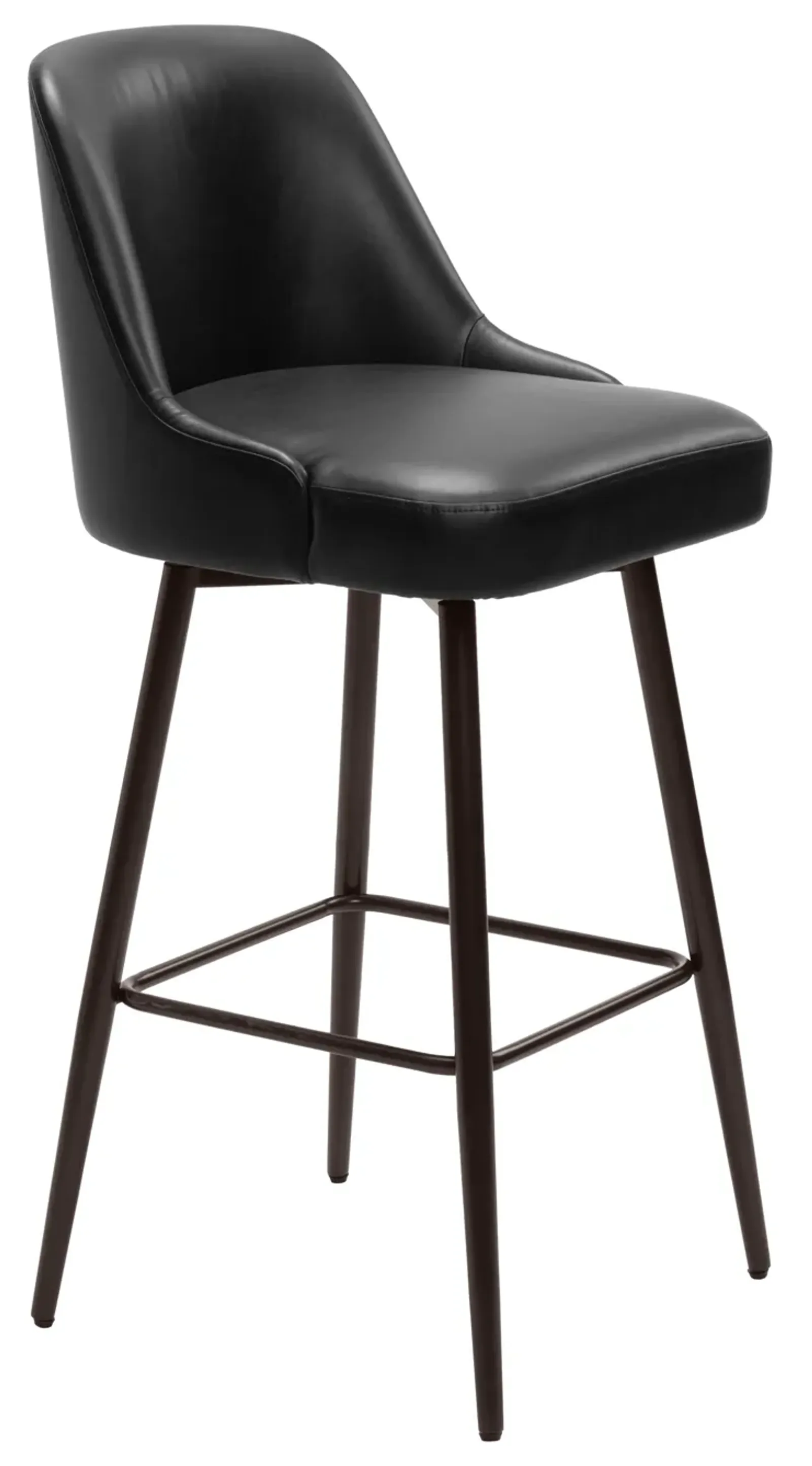 Keppel Swivel Barstool Black & Bronze