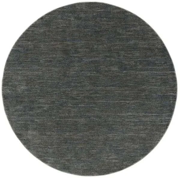 LASA 104 Green 6'-7' X 6'-7' Round Round Rug