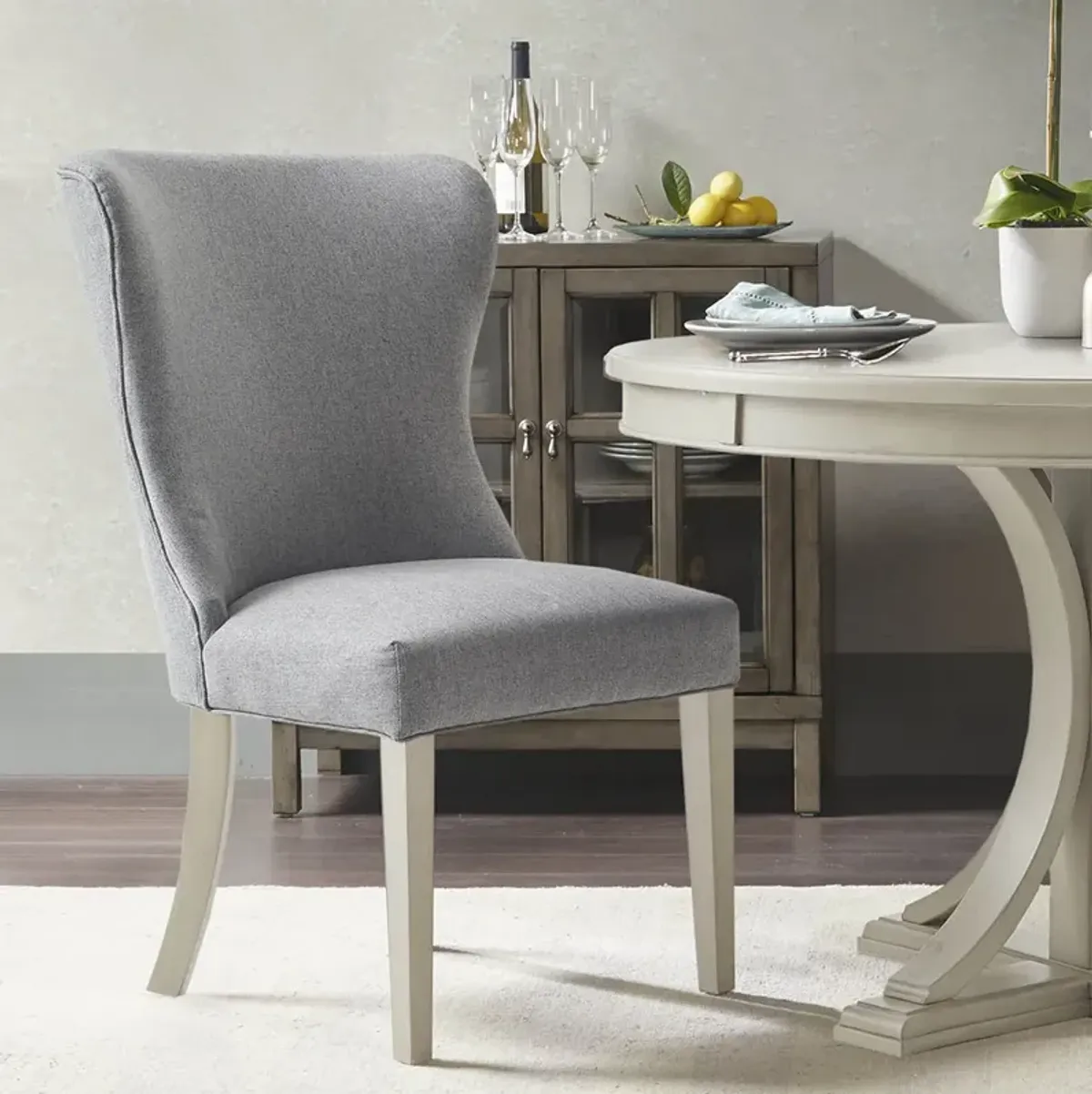 Madison Park Signature Helena Light Grey Dining Side Chair