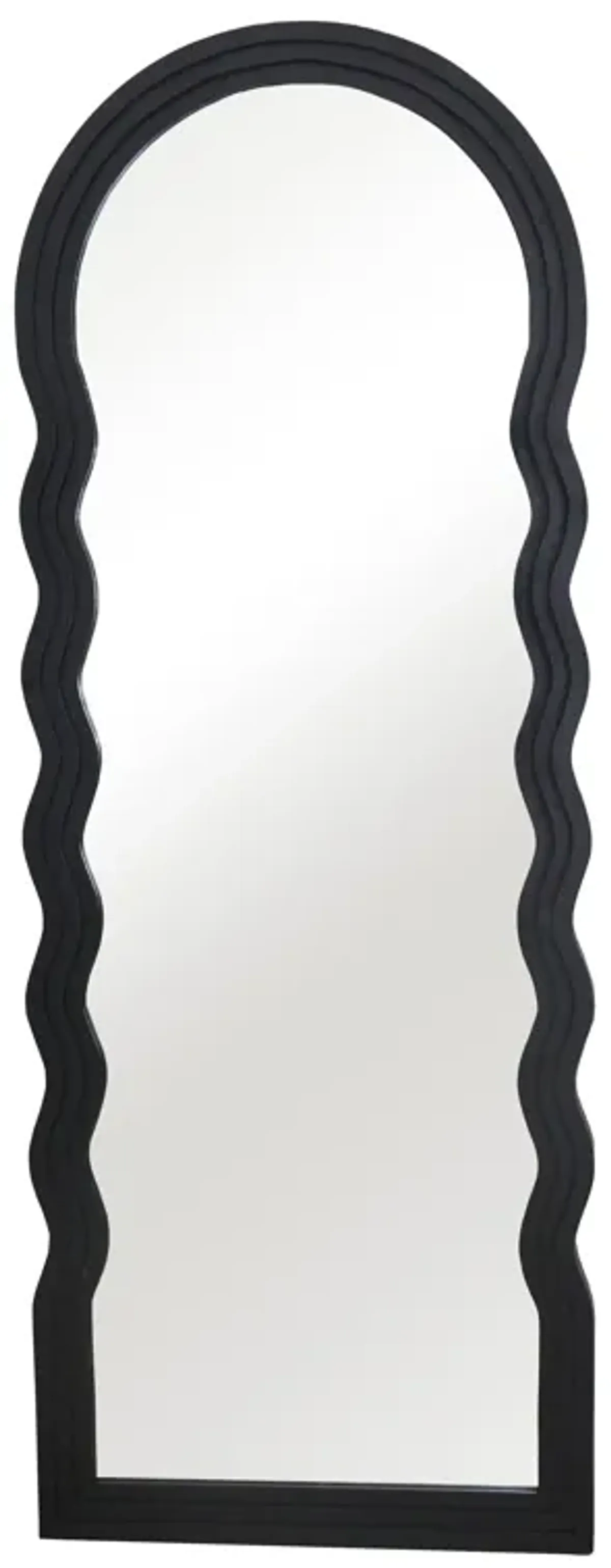 24x64 Layered Curvy Leaner Mirror, Black