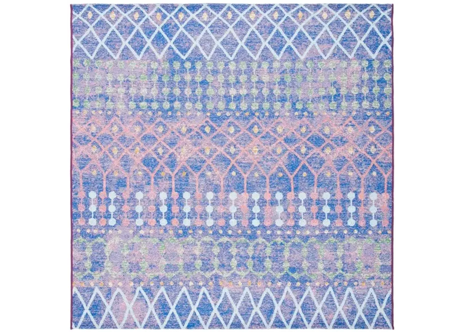 SUMMER 452 Blue  6'-7' X 6'-7' Square Square Rug