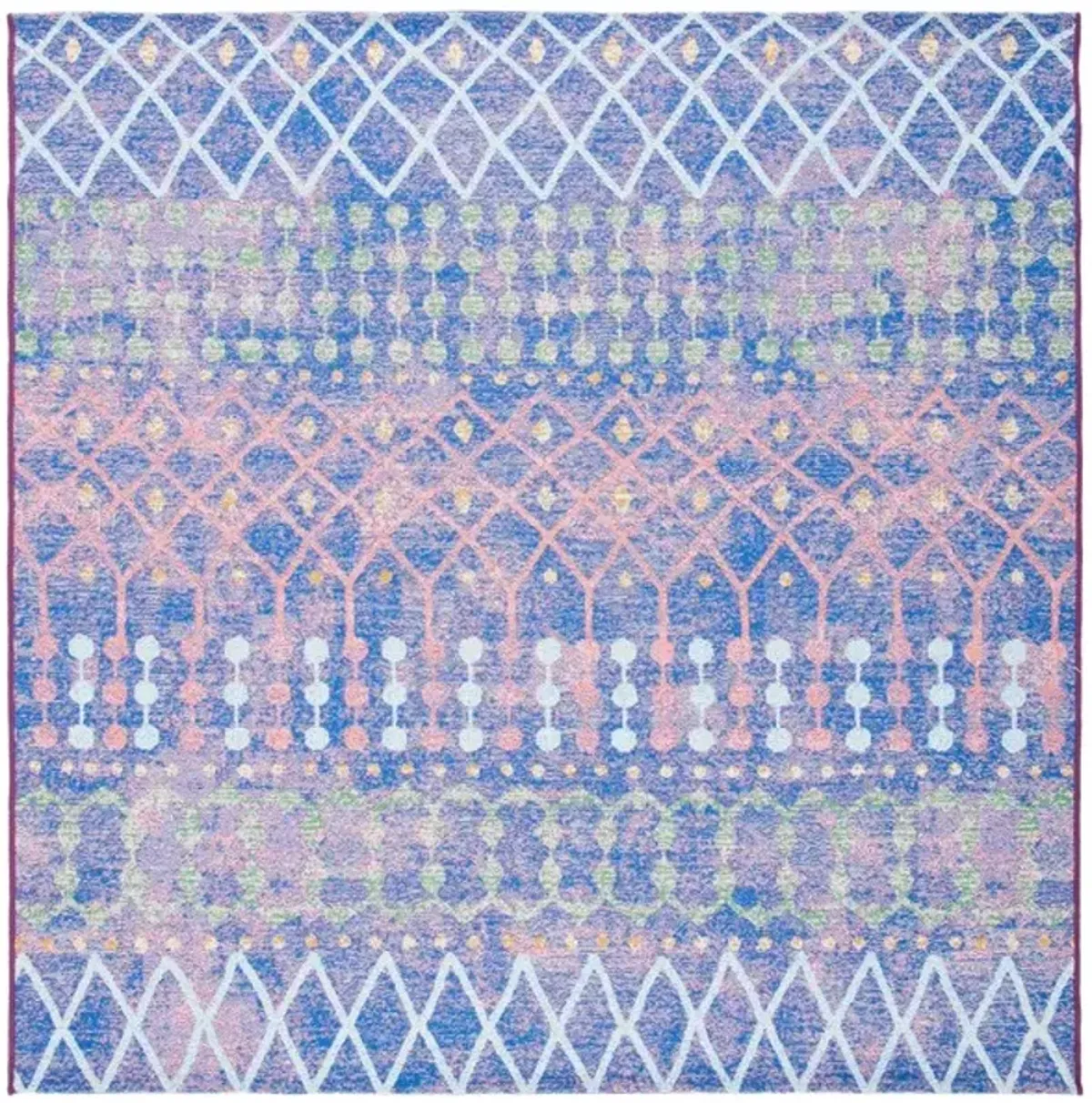 SUMMER 452 Blue  6'-7' X 6'-7' Square Square Rug