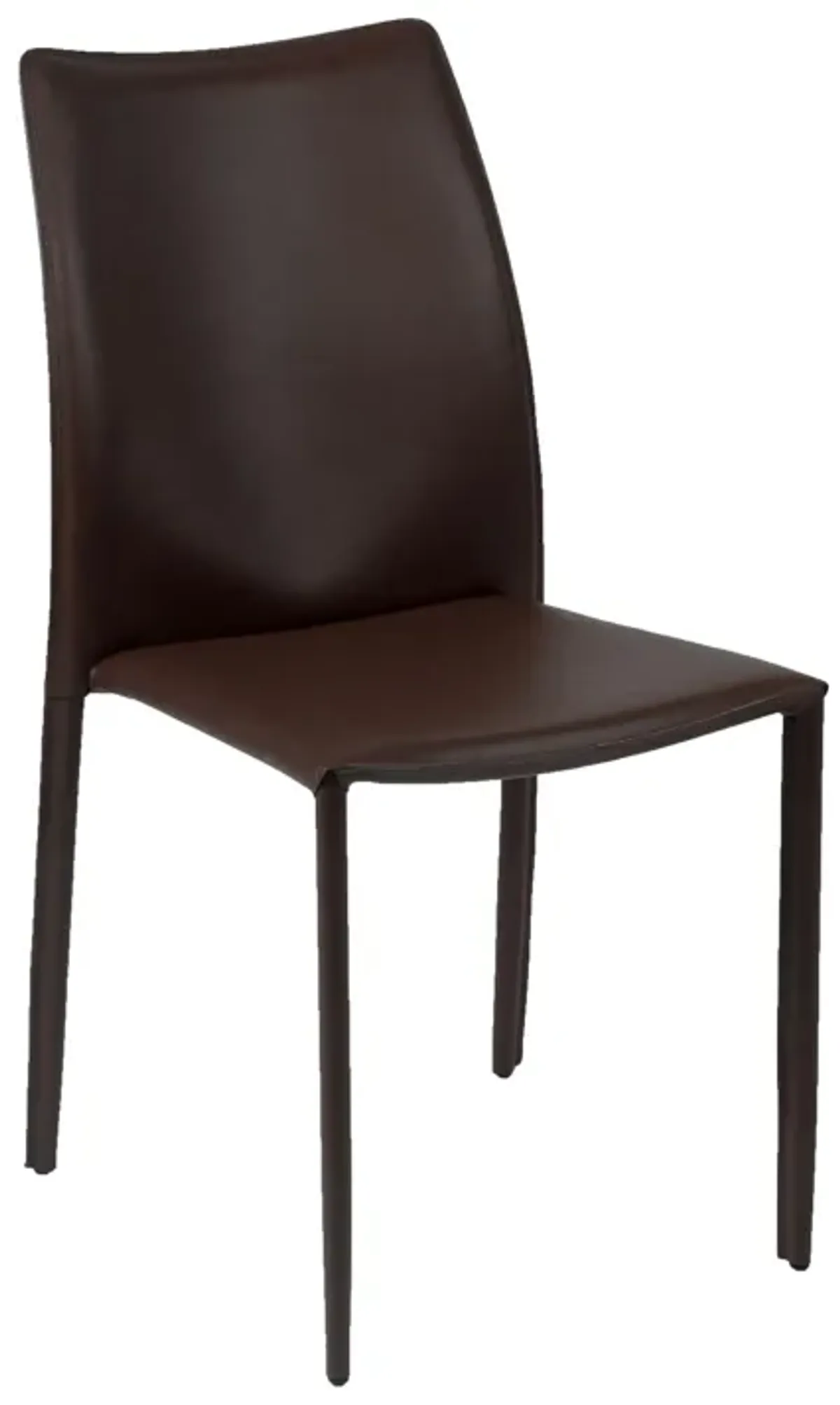 Dalia Stacking Side Chair in Brown - Set of 2