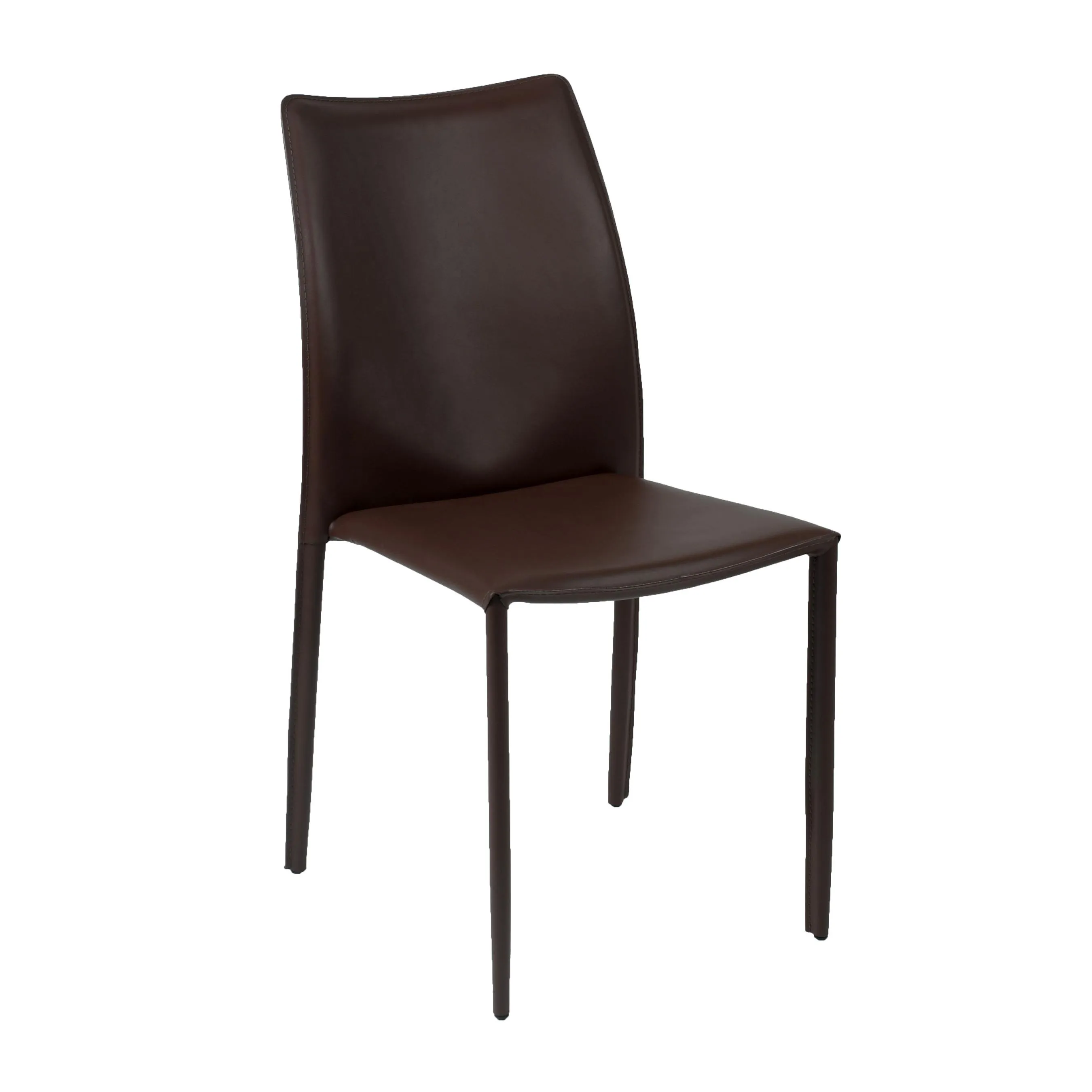 Dalia Stacking Side Chair in Brown - Set of 2