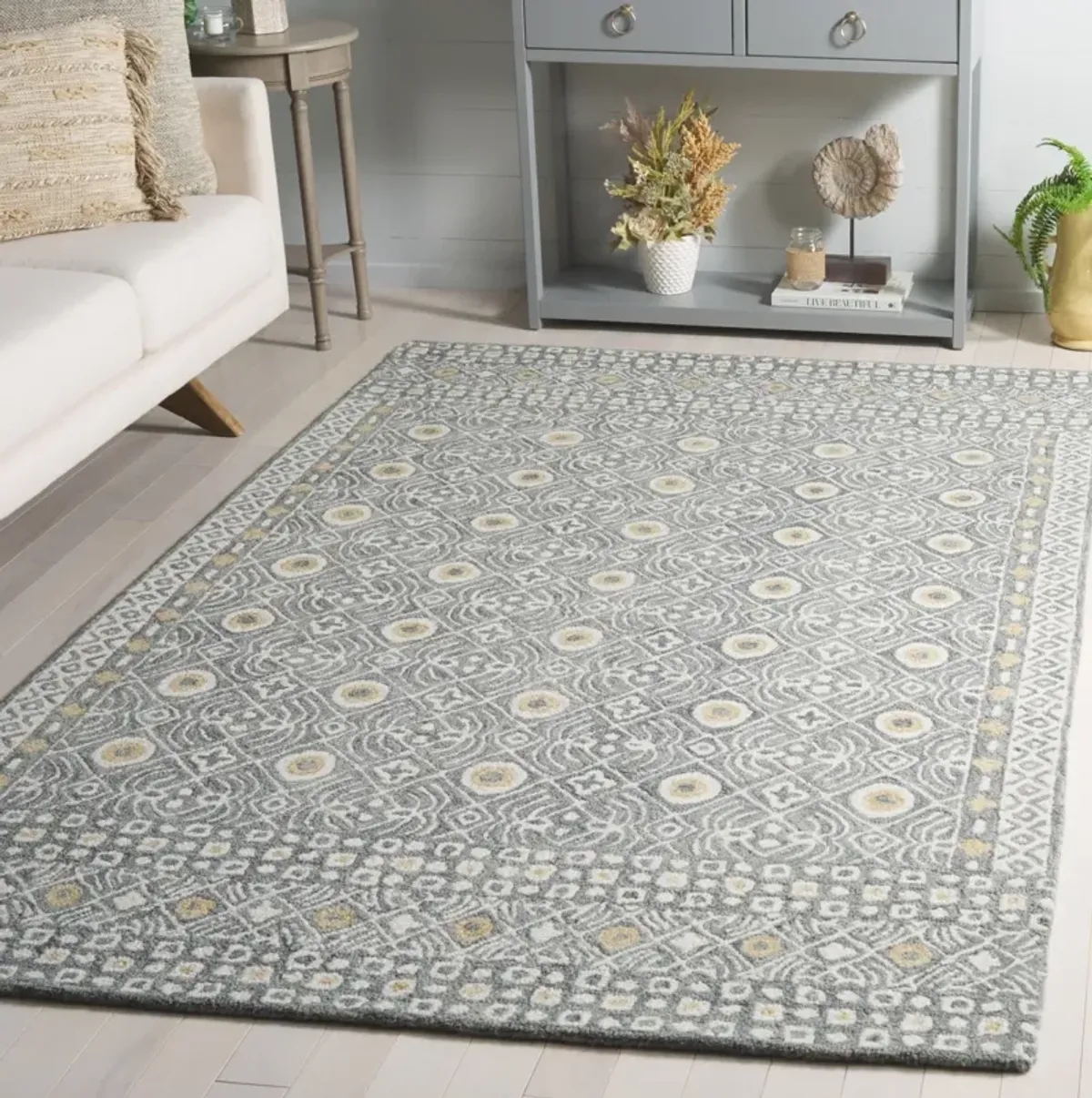 MICRO-LOOP 801 SILVER  5' x 5' Square Square Rug