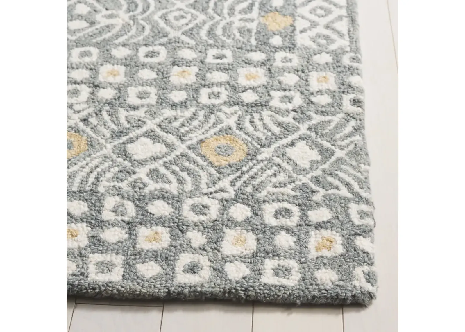 MICRO-LOOP 801 SILVER  5' x 5' Square Square Rug