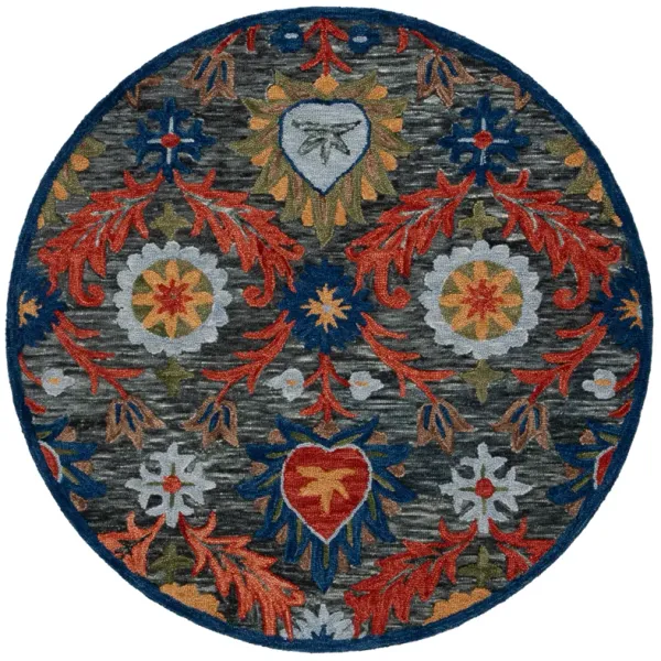 BLOSSOM Hand Tufted 6' x 6' Round area rug