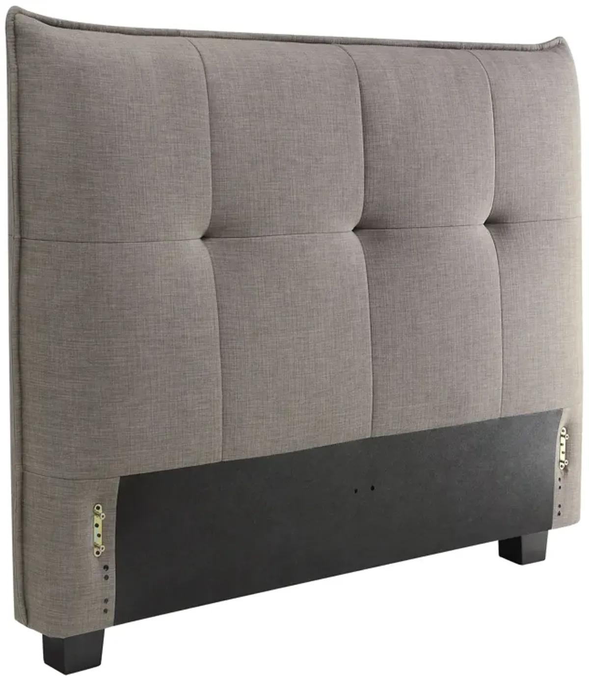 Adona California King-size Upholstered Headboard in Dolphin Linen