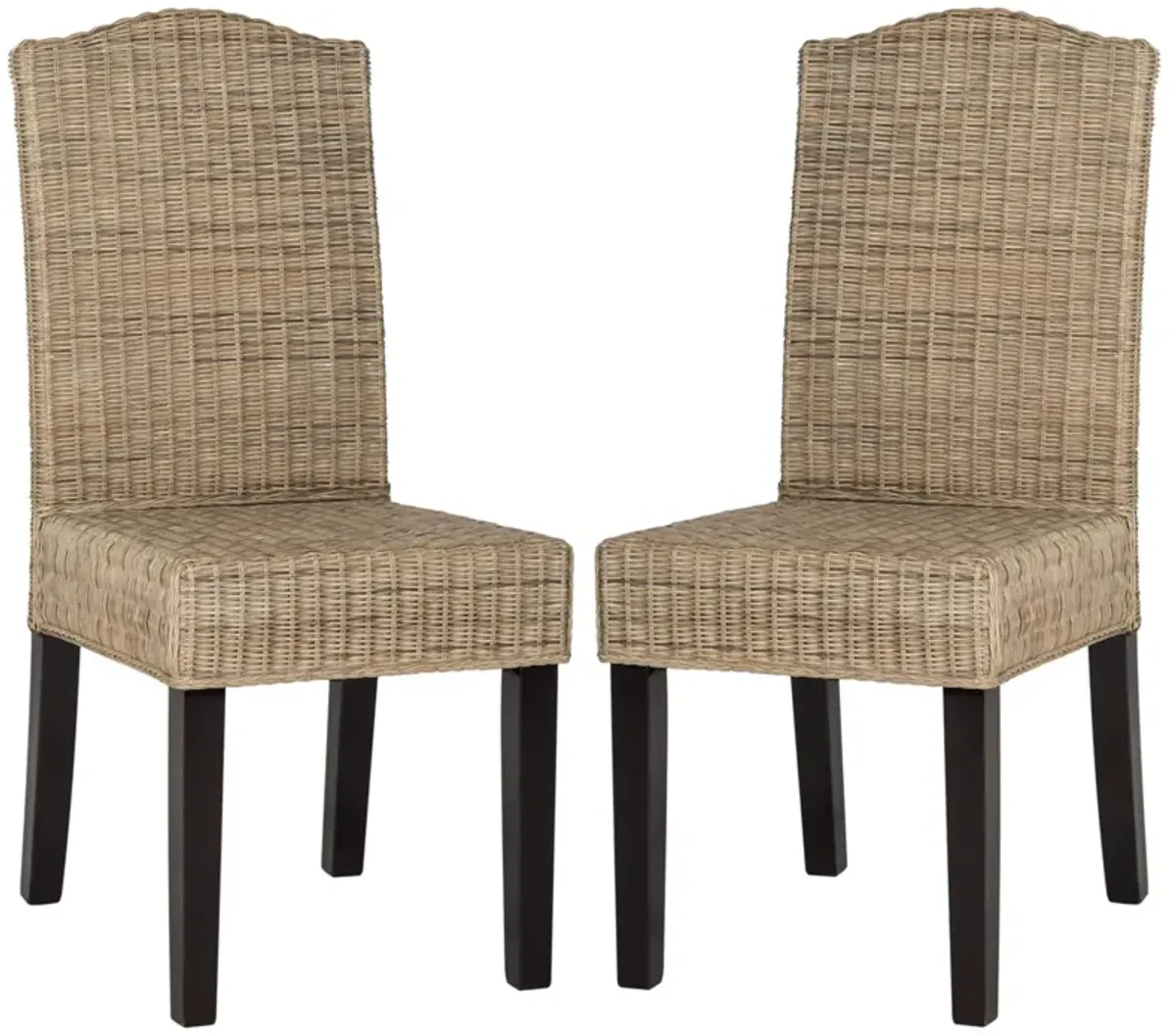 ODETTE 19''H WICKER DINING CHAIR - Set of 2