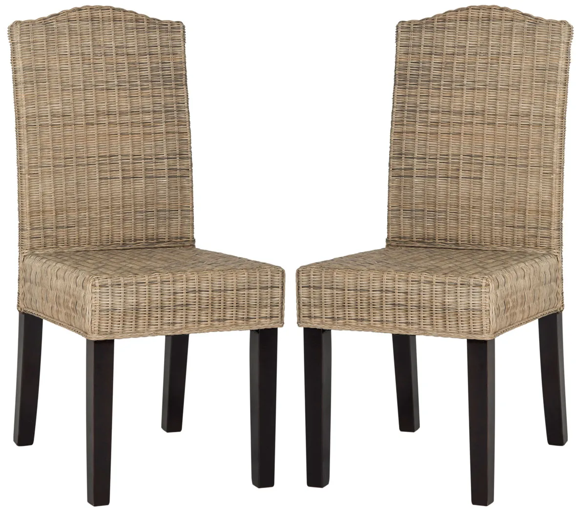 ODETTE 19''H WICKER DINING CHAIR - Set of 2