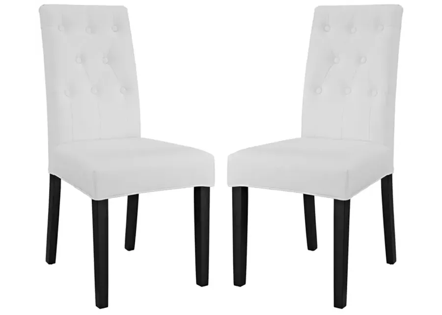 Confer Dining Side Chair Vinyl Set of 2