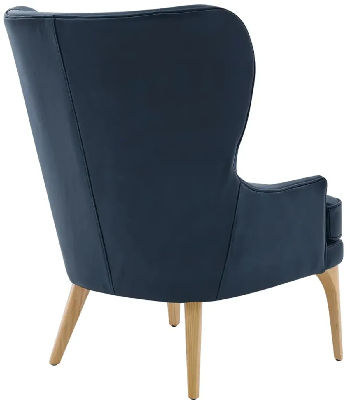 bjorn kd top grain leather accent chair, garrett blue